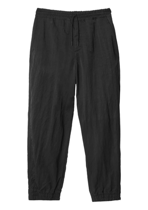 Burberry crinkled-finish straight-leg trousers - Black