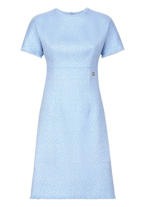 Dolce & Gabbana DNA bouclé A-line midi dress - Blue