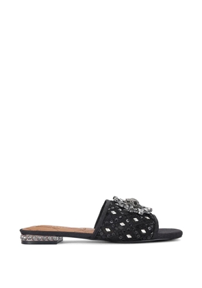 Kurt Geiger London Chelsea crystal eagle head sandals - Black