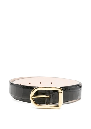 Déhanche Mija crocodile-effect buckle belt - Black