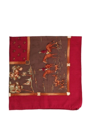 Vintage horse-print scarf - Brown