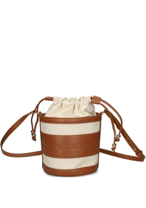 Armani Exchange drawstring-closure bucket bag - Neutrals