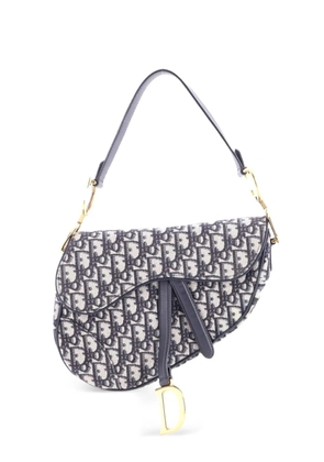 Christian Dior Pre-Owned Saddle Handbag Oblique Canvas Medium shoulder bag - Blue