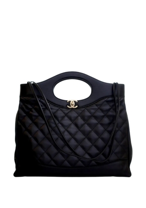 CHANEL Pre-Owned 2018-2019 Medium Quilted Lambskin 31 Shopping Bag satchel - Black