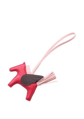 Hermès Pre-Owned 2025 Milo Lambskin and Swift Grigri Rodeo Pegase Bag Charm PM key chain - Pink