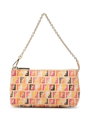 Fendi Pre-Owned 2010-2025 Multicolor Zucchino Spalmati Chain Pochette shoulder bag - Pink