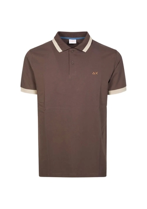 Sun68 contrast-trim polo shirt - Brown