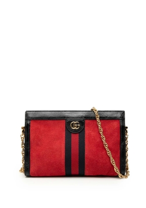 Gucci Pre-Owned 2000-2015 Small Suede Ophidia Chain crossbody bag - Black