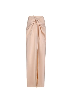 Stephan Janson knot detail long skirt - Neutrals