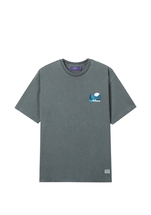 aftermaths landscape-print T-shirt - Grey