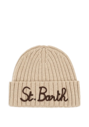 MC2 Saint Barth Wengen ribbed beanie hat - Neutrals