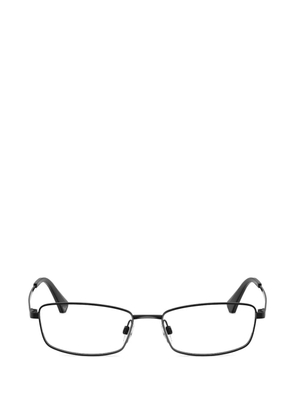 Emporio Armani rectangle-frame titanium glasses - Black