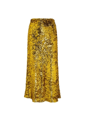 Roberto Cavalli sequin-embellishment midi skirt - Yellow