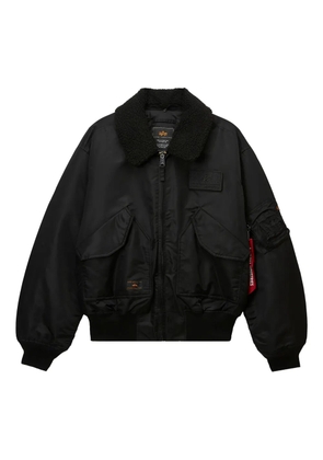 Alpha Industries sherpa-collar bomber jacket - Black