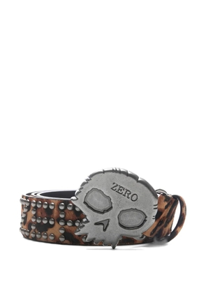 Pleasures studded skull belt - Neutrals