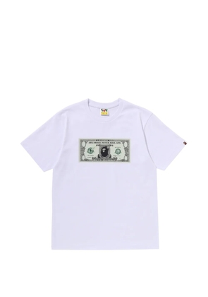 A BATHING APE® dollar-print T-shirt - White