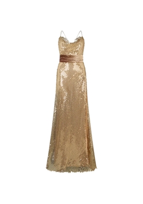 Roberto Cavalli sequin maxi dress - Gold