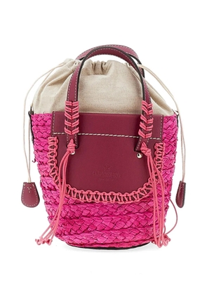 CUBA LAB braided bucket bag - Pink