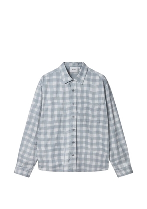 Axel Arigato Distort Gingham pocket shirt - Blue