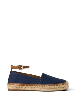 Ralph Lauren Collection Hadan crocheted ankle strap espadrille - Blue