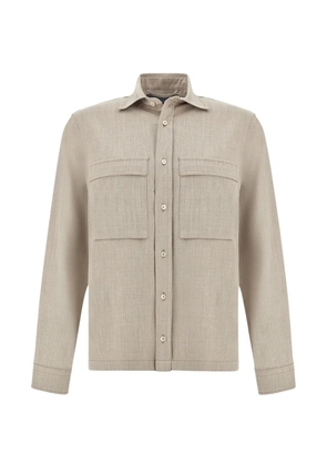 Paul & Shark jersey pockets overshirt - Neutrals