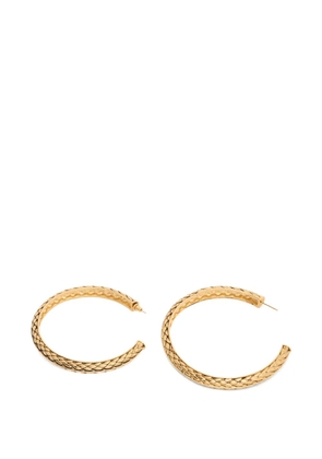 Roberto Cavalli snake-scale-effect hoop earrings - Gold