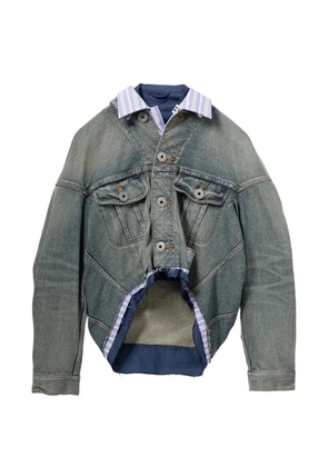 Maison MIHARA YASUHIRO layered denim jacket - Blue