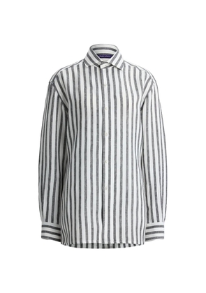 Ralph Lauren Collection Capri striped linen shirt - White