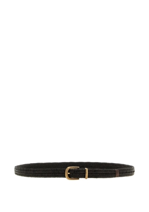 Brunello Cucinelli braided stretch leather belt - Brown