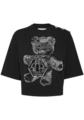 Philipp Plein crystal-embellished cotton t-shirt - Black