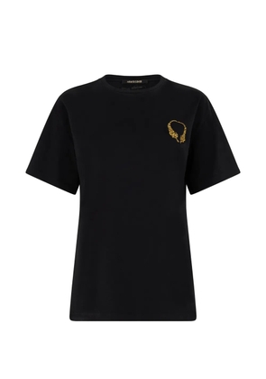 Roberto Cavalli embroidered-logo T-shirt - Black