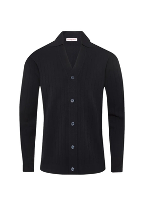 Orlebar Brown Bastian collared buttoned cardigan - Blue