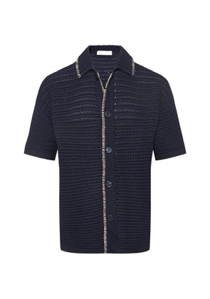 Orlebar Brown Thomas edge stitch shirt - Blue