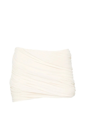 Rick Owens Lilies ruched mini fitted skirt - Neutrals