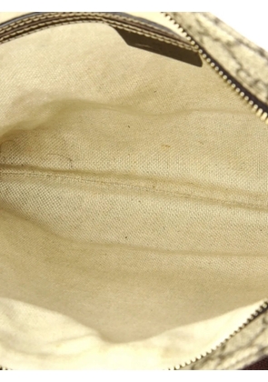 Gucci Pre-Owned Front Zip Flat Messenger Bag GG Coated Canvas Medium crossbody bag - Brown