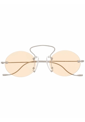 Uma Wang round-frame rimless sunglasses - Silver