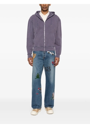 KHOKI K14 embroidery-appliqué jeans - Blue