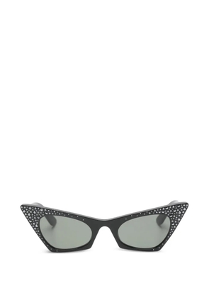 Alexander McQueen Eyewear cat-eye embellished sunglasses - Black
