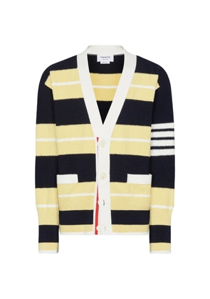 Thom Browne Seed Stitch 4-Bar cardigan - Blue