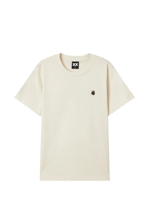 FINGERCROXX logo-patch T-shirt - Neutrals