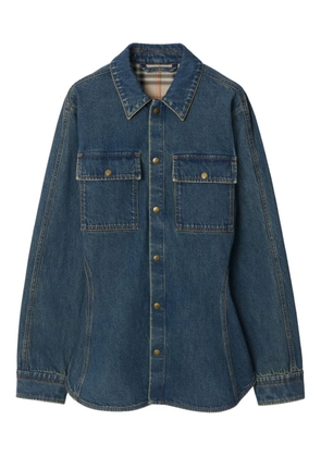 Burberry press-stud denim shirt - Blue
