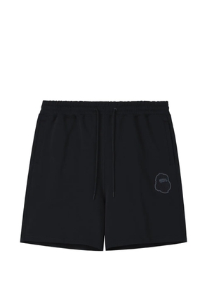 FINGERCROXX logo-patch track shorts - Black