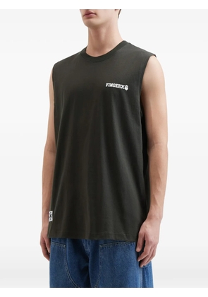 FINGERCROXX logo-print tank top - Green