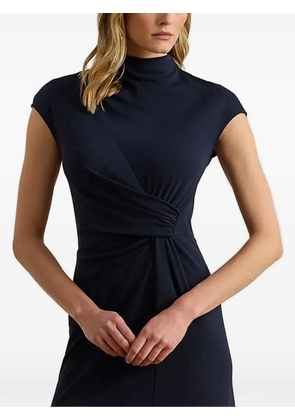 Lauren Ralph Lauren turtleneck twisted midi dress - Blue