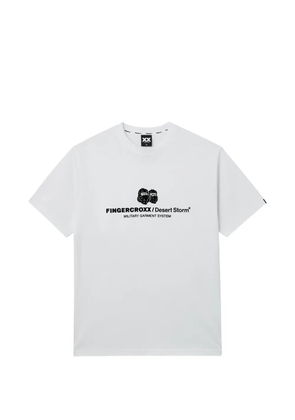 FINGERCROXX desert print T-shirt - White