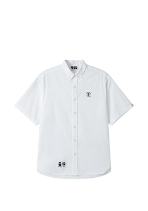 FINGERCROXX logo-patch shirt - White