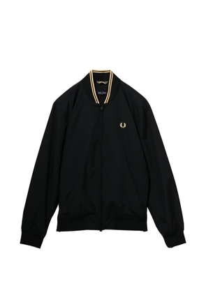 Fred Perry logo-embroidered bomber jacket - Black