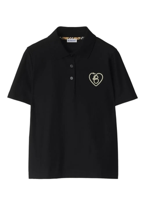 Burberry logo polo top - Black