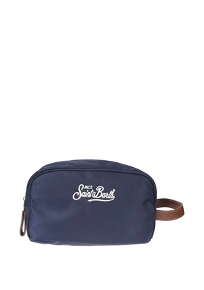MC2 Saint Barth logo linen wah bag - Blue