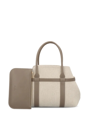 Loro Piana logo-debossed tote bag - Neutrals
